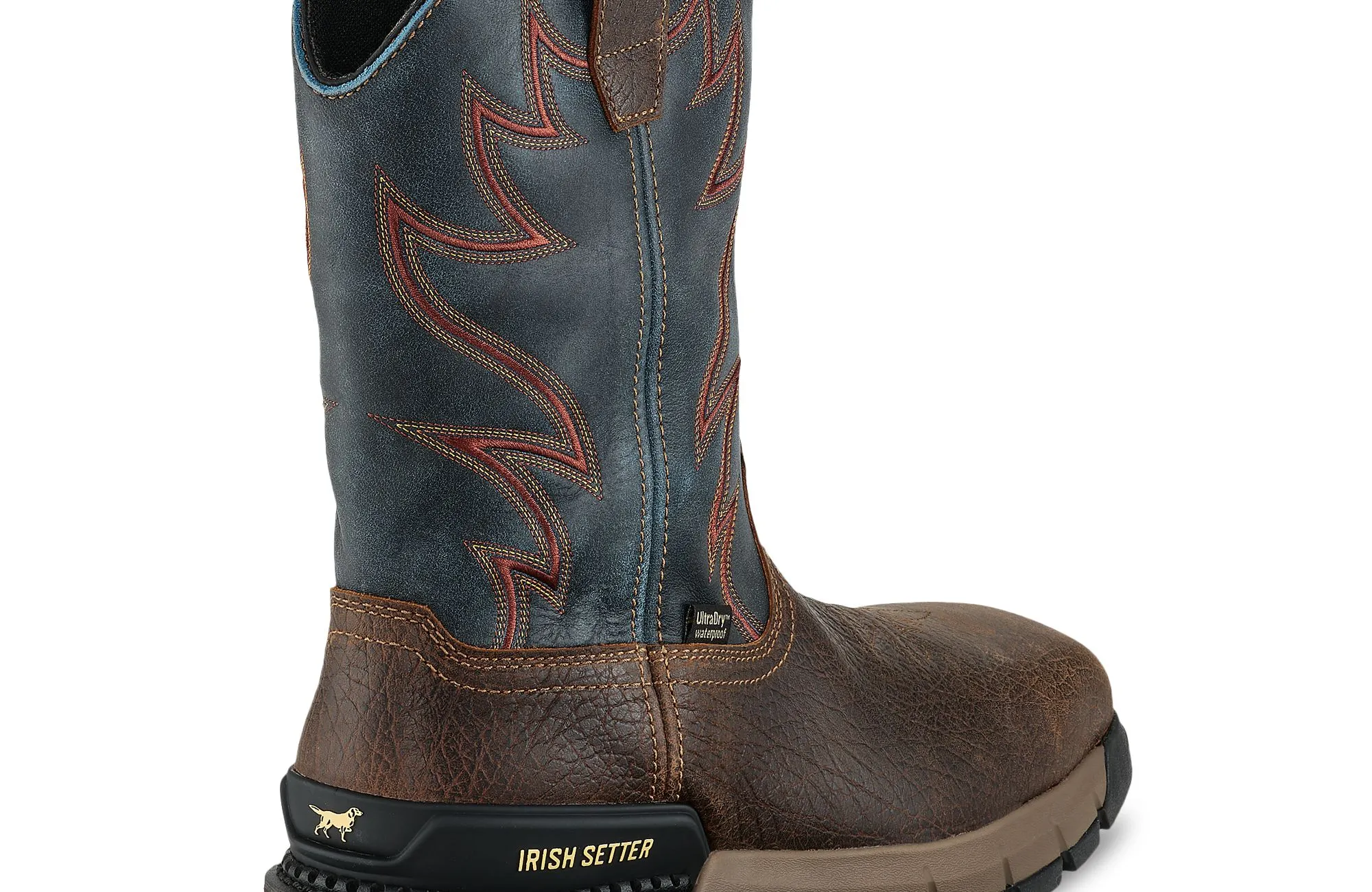 Two Harbors  Men's 11-inch Waterproof Leather Safety Toe Pull-On Boot