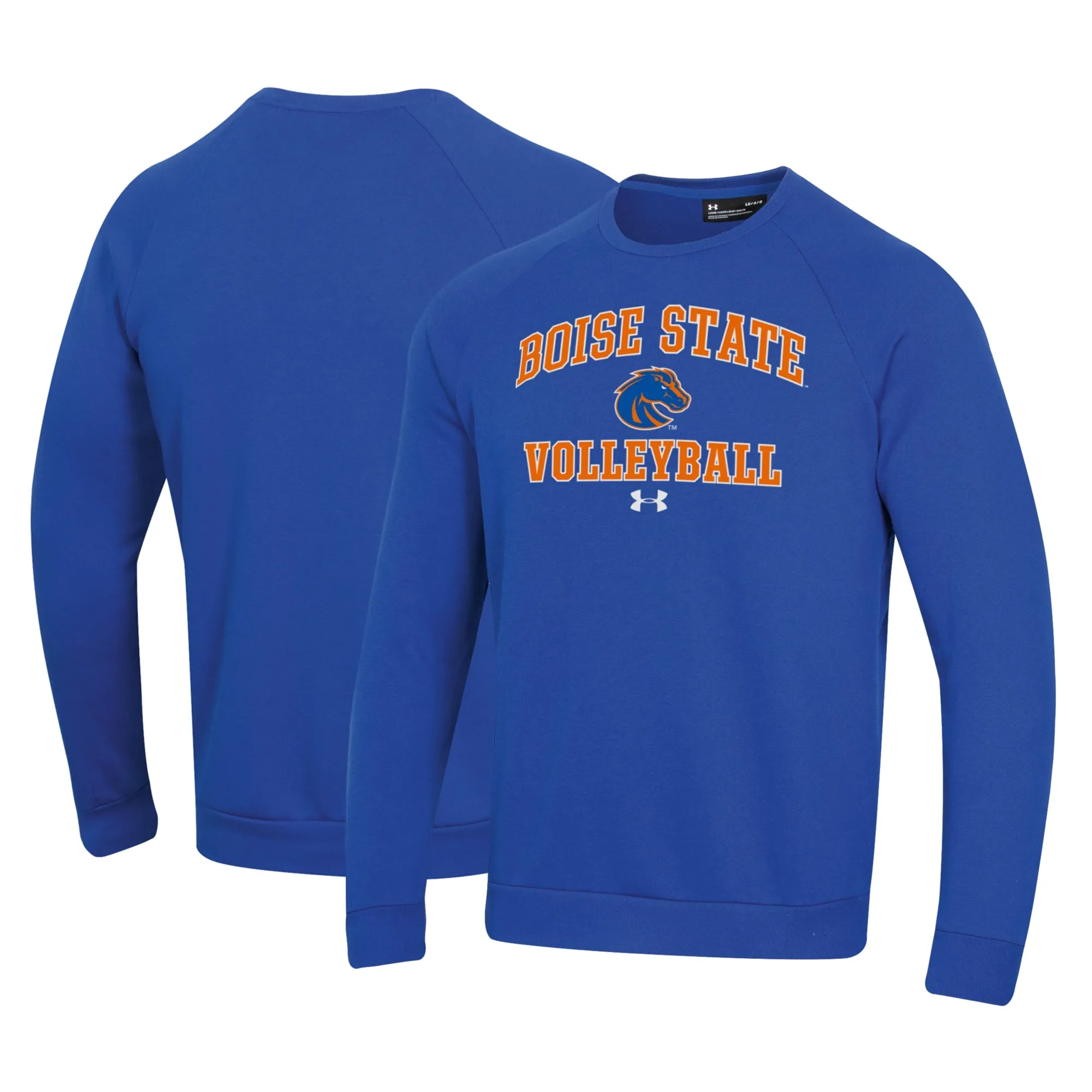 Under Armour Boise State Broncos Royal Volleyball All Day Arch Fleece Pullover Sweatshirt