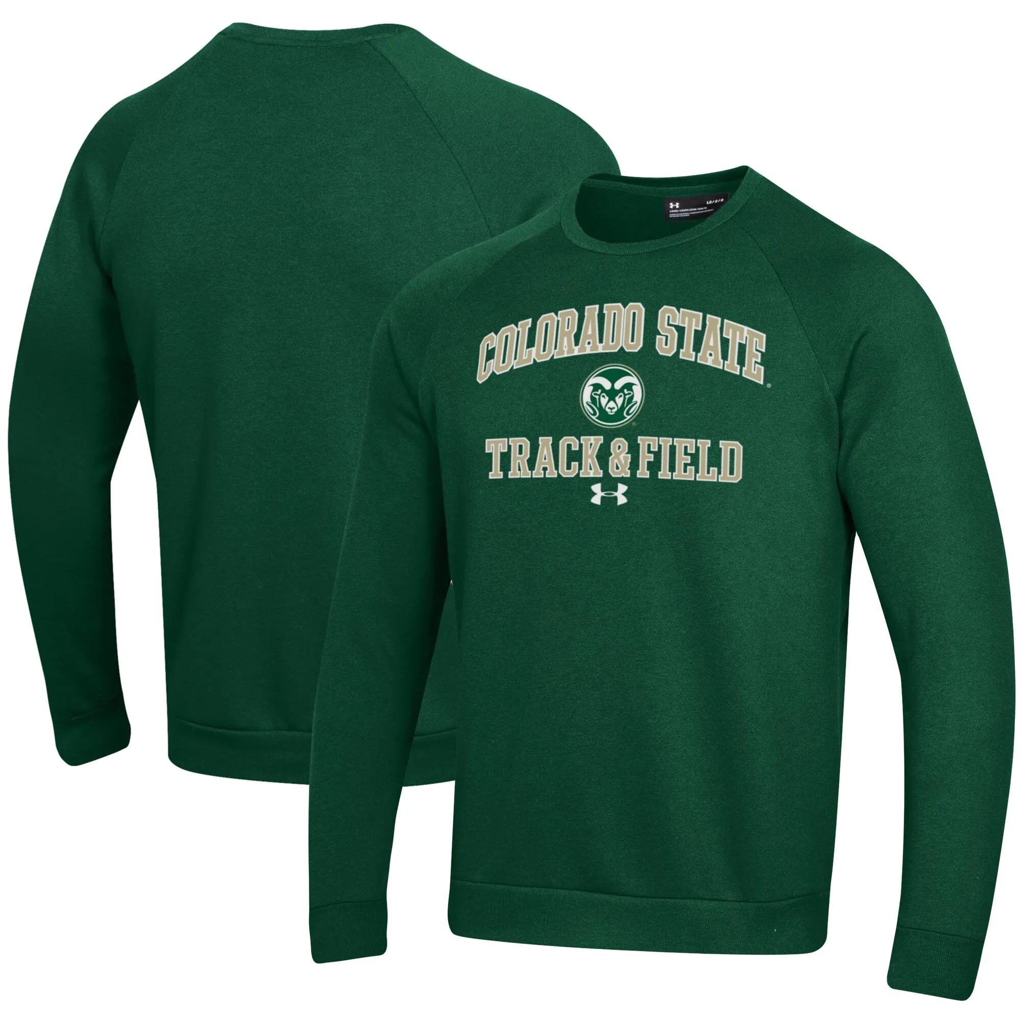 Under Armour  Colorado State Rams Green Track & Field All Day Fleece Pullover Sweatshirt