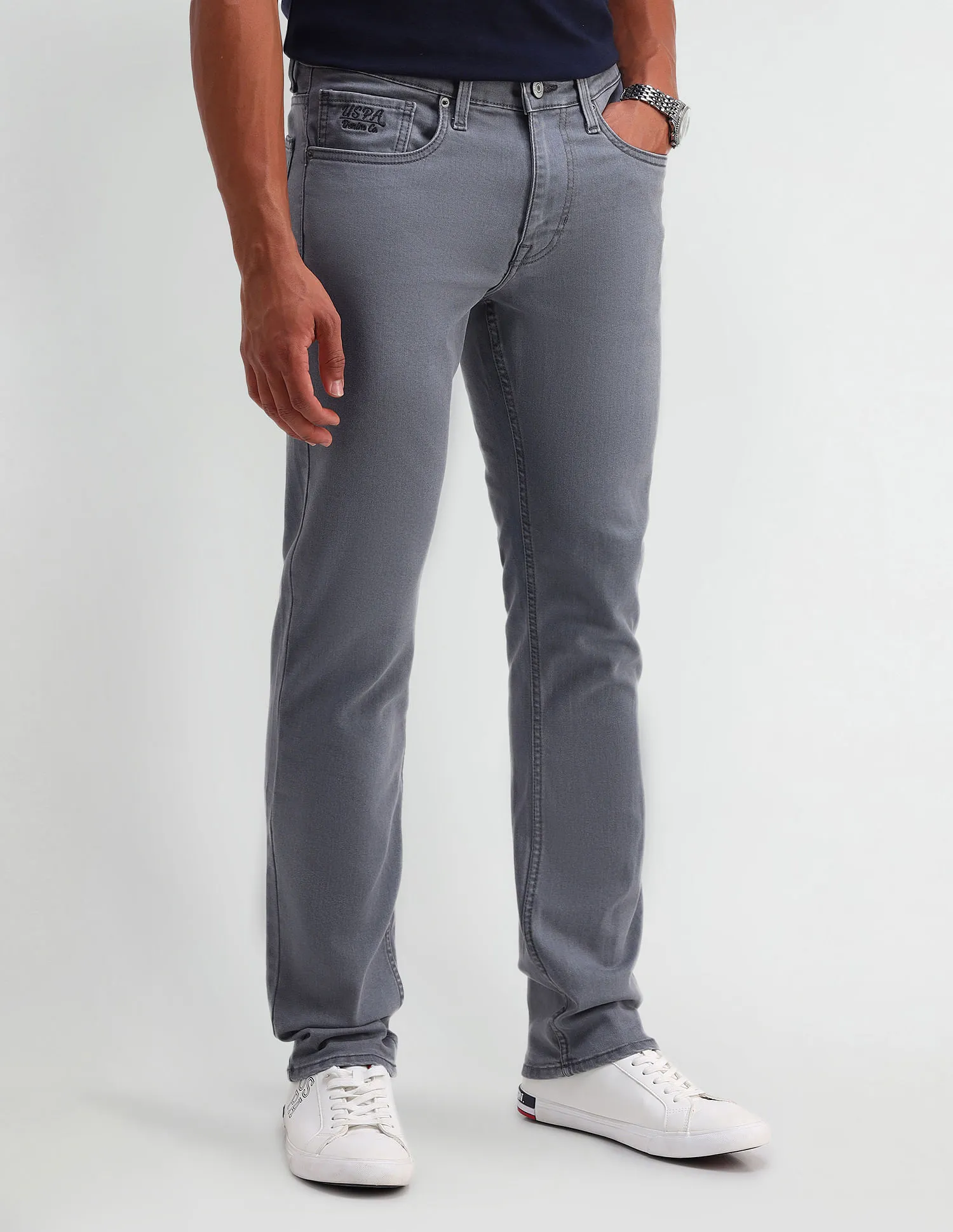 U.S. Polo Assn. Denim Co. Brandon Slim Tapered Fit Grey Jeans