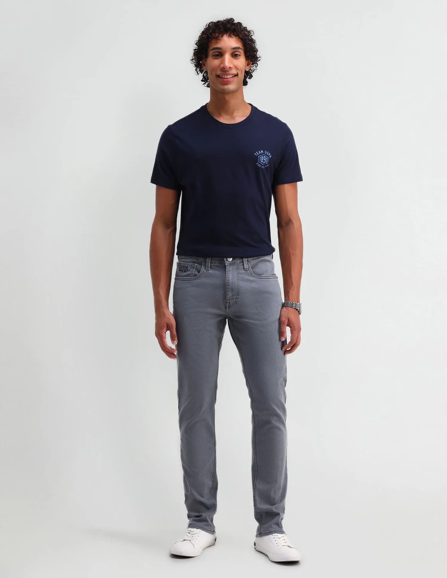 U.S. Polo Assn. Denim Co. Brandon Slim Tapered Fit Grey Jeans