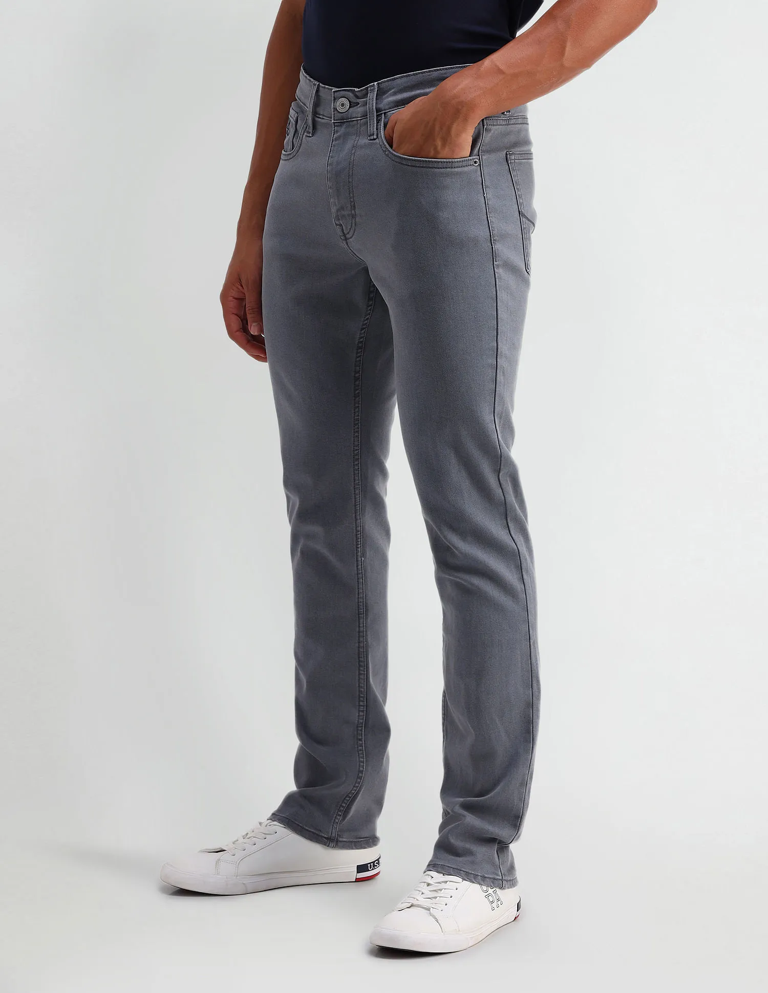 U.S. Polo Assn. Denim Co. Brandon Slim Tapered Fit Grey Jeans