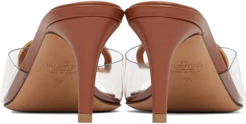 Valentino Garavani Brown VLogo Heeled Sandals