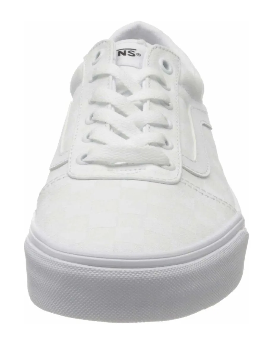 VANS Womens Ward Checkerboard Trainers White/White