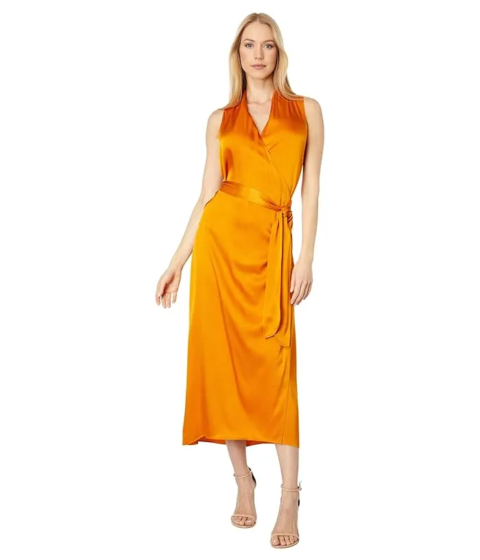 Vince Sleeveless Draped Wrap Dress Women's