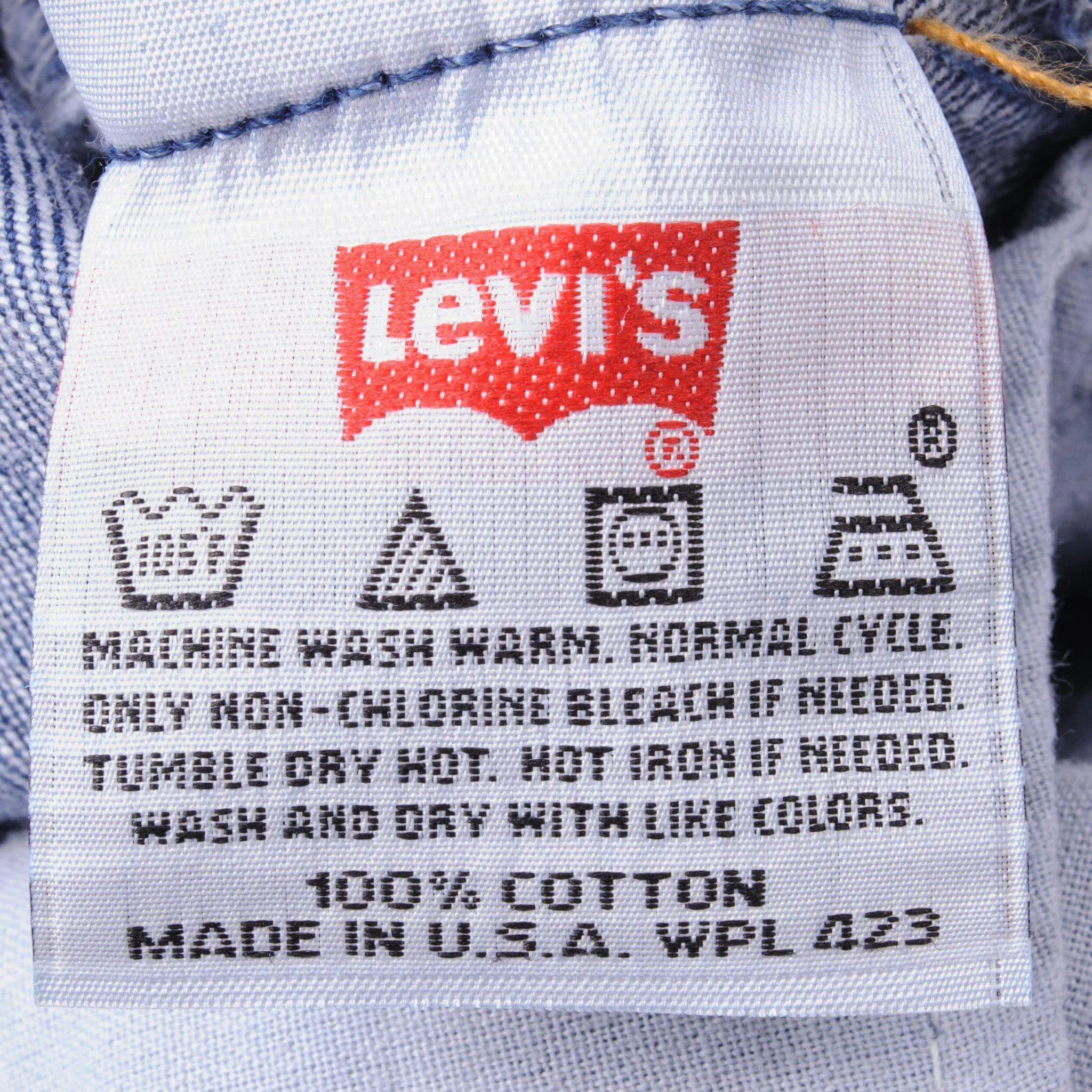 VINTAGE LEVIS 501 JEANS INDIGO 1990'S SIZE W30 L33 MADE IN USA