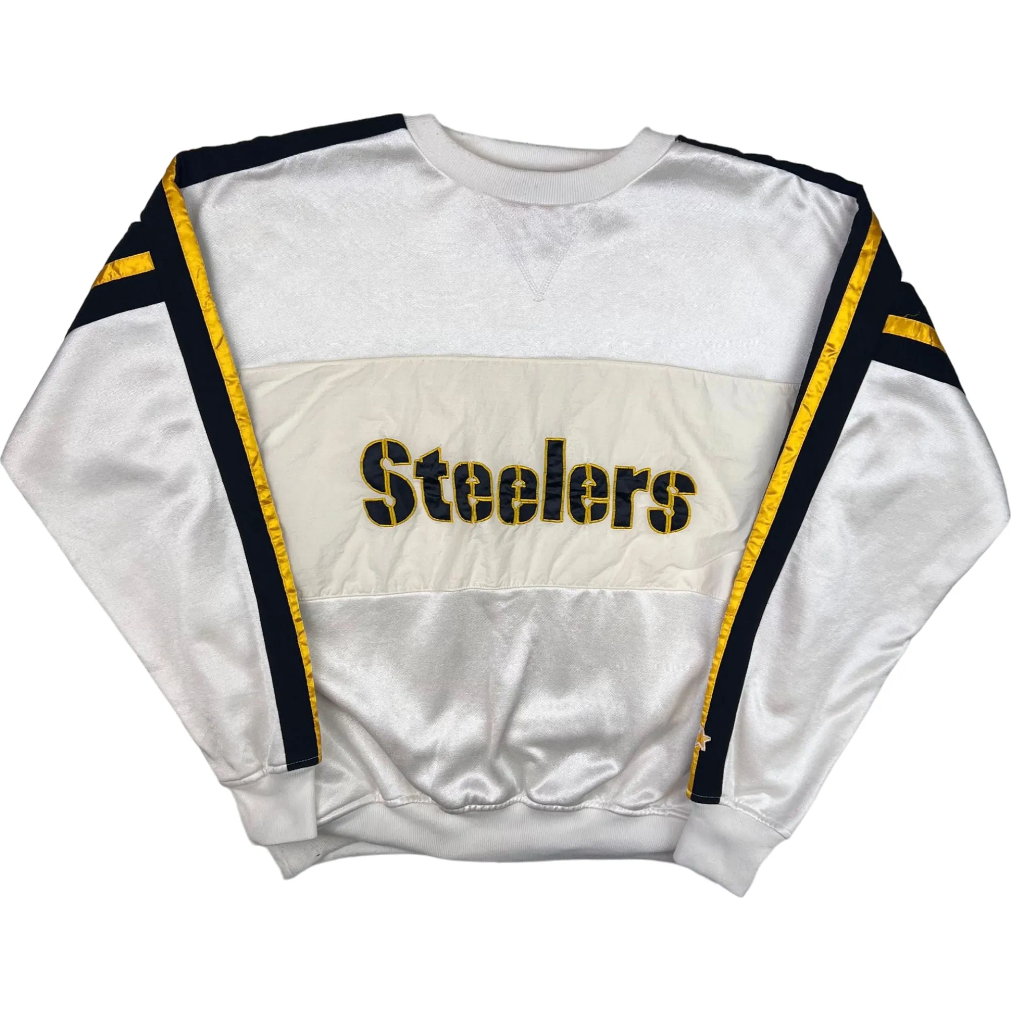 Vintage Pittsburgh Steelers Starter Pullover Sweatshirt White Rare