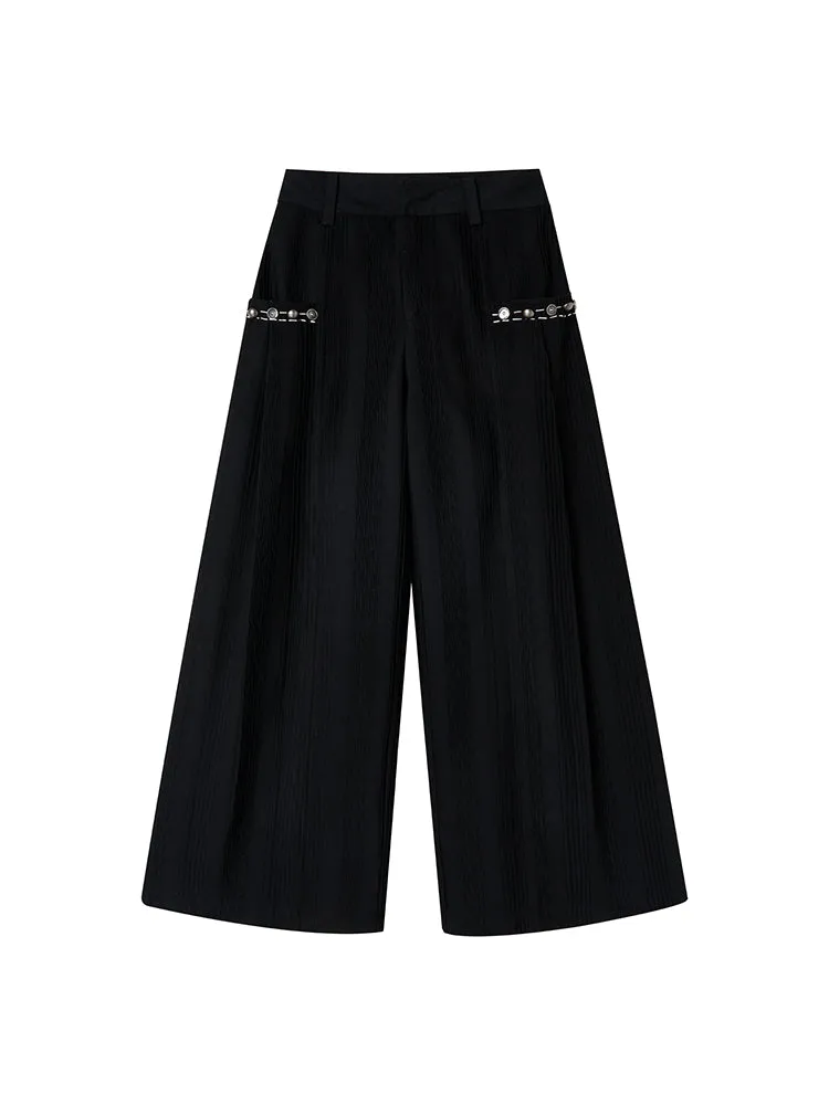 Wide-Leg Casual Loose High-Waist Wide-Pants