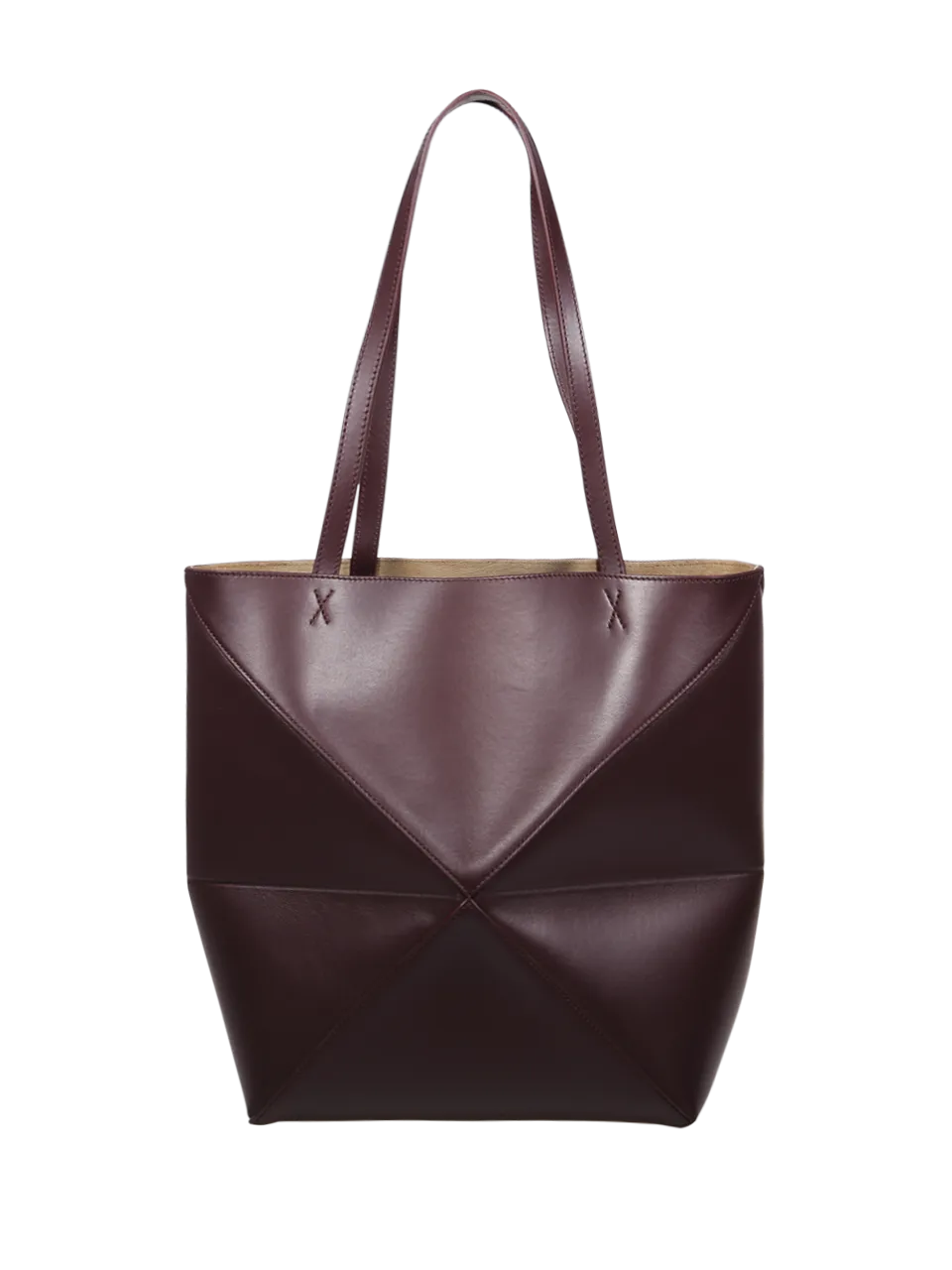 WOMAN LOEWE BORDEAUX CALF SKIN PUZZLE FOLD TOTE MEDIUM