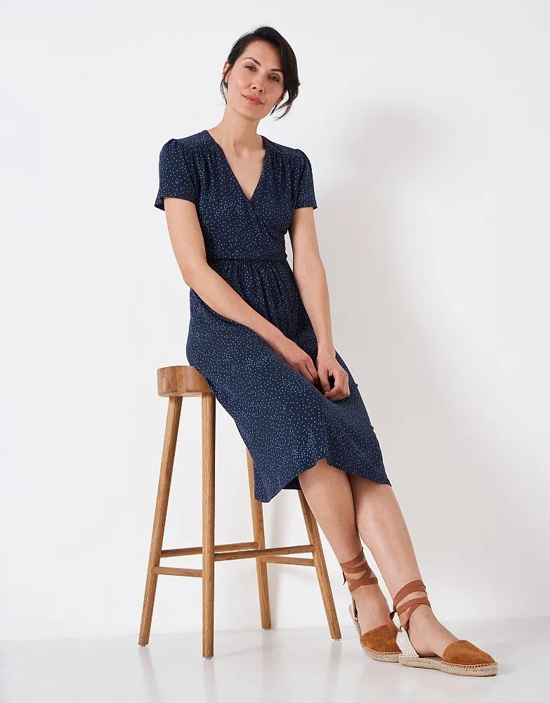 Women's Edith Wrap Jersey Dress from Crew Clothing Company