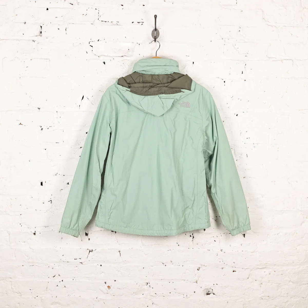 Womens The North Face Hyvent Rain Jacket - Green - Womens M