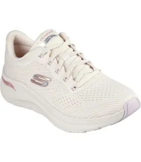 Womens/ladies 2.0 big league arch fit trainers natural/multicoloured Skechers