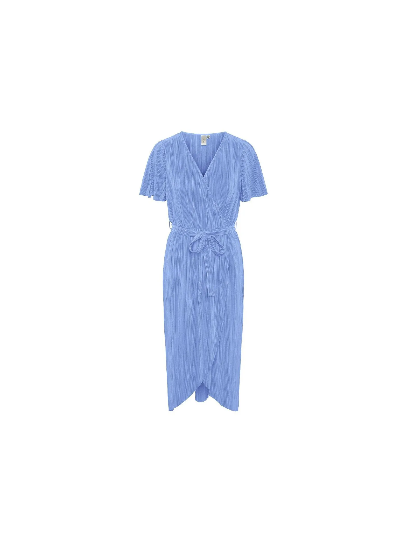 Y.A.S DRESS YASOLINDA SS MIDI WRAP ASHLEIGH BLUE