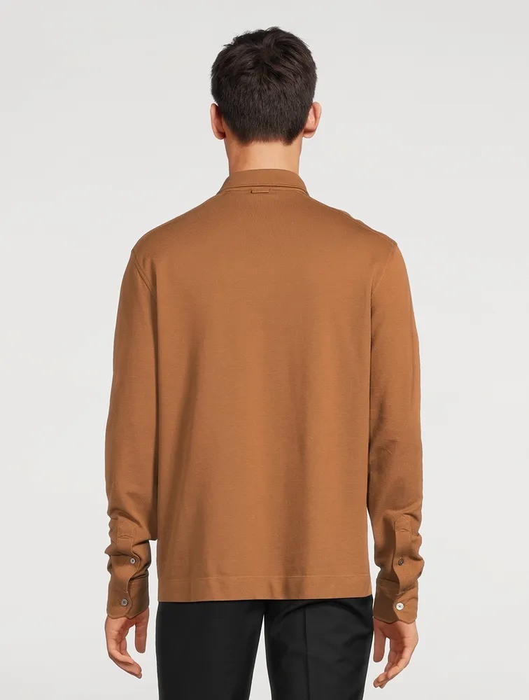 ZEGNA Long Sleeve Polo Shirt