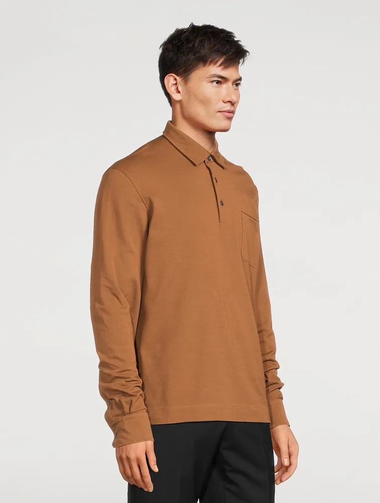 ZEGNA Long Sleeve Polo Shirt