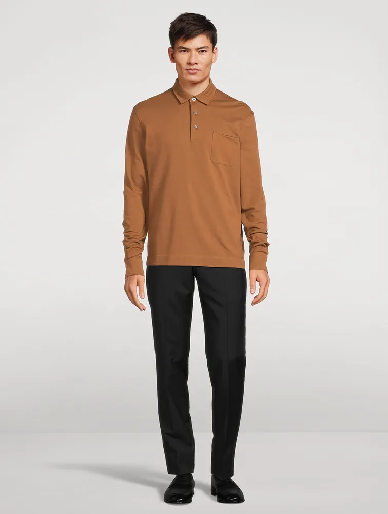 ZEGNA Long Sleeve Polo Shirt